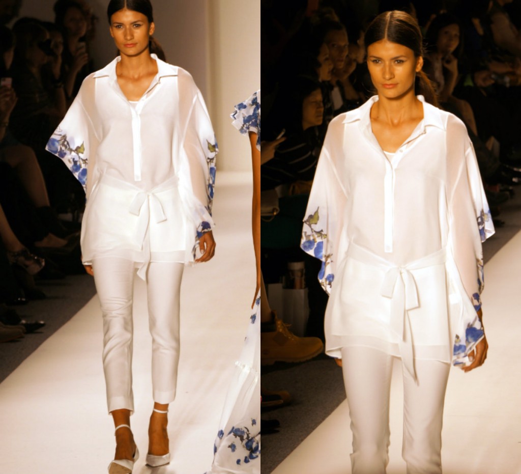 White on white trend, blusas de seda, que vestir para el trabajo