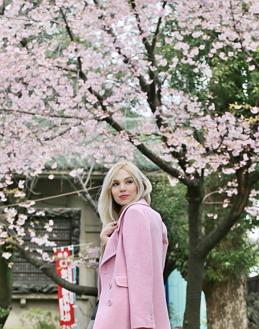 Syndey Blogger, Colombian blogger, Fashion Week Tokyo, Cherry blossom Tokyo, Asos coat review